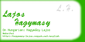 lajos hagymasy business card